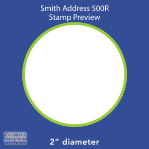 Personalized Address Smith Round 2" Custom Stamp